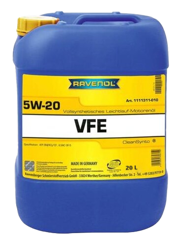 Моторное масло Ravenol VFE SAE 5W-20, 20л